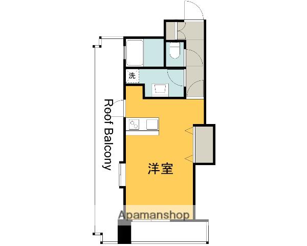 レンレンロイヤルガーデン(ワンルーム/6階)の間取り写真