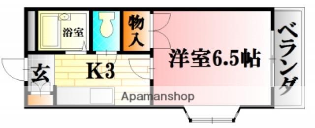 ソギモトビル(1K/4階)の間取り写真