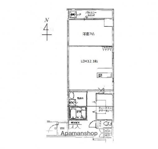 ルミエール幟(1LDK/3階)の間取り写真