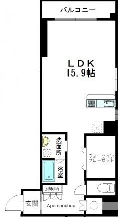 ルミエール幟(ワンルーム/6階)の間取り写真