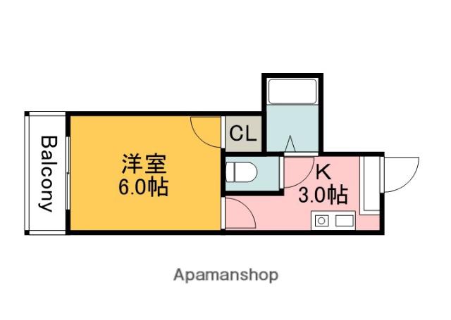 ロイヤルメゾン古江(1K/3階)の間取り写真