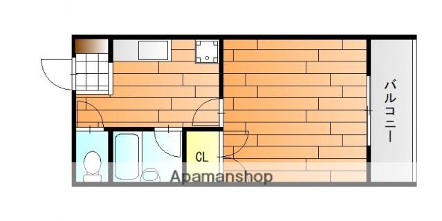 D.D.BLD(1K/3階)の間取り写真