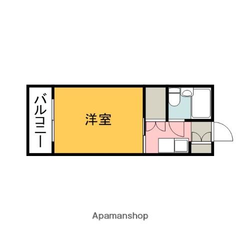 アメニティ長束Ⅱ(1K/2階)の間取り写真