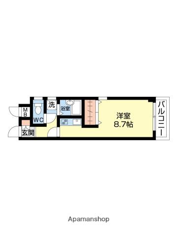 グリーンヒルズ高陽(ワンルーム/2階)の間取り写真