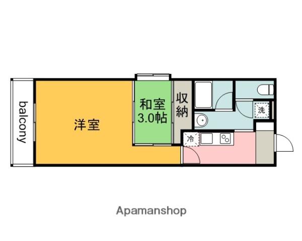 クレベール相原(2K/3階)の間取り写真