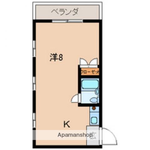 MKコーポ(ワンルーム/2階)の間取り写真