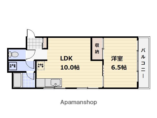 川上ビル(1LDK/3階)の間取り写真