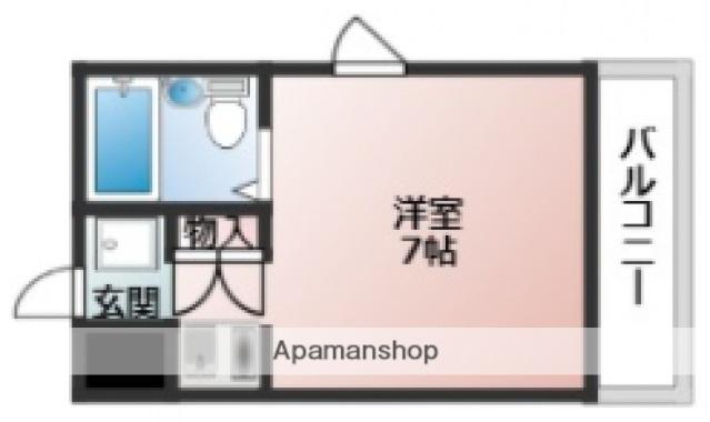 AXIS(ワンルーム/2階)の間取り写真