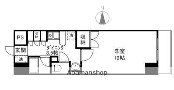 M6BLDG(1K/3階)の間取り写真