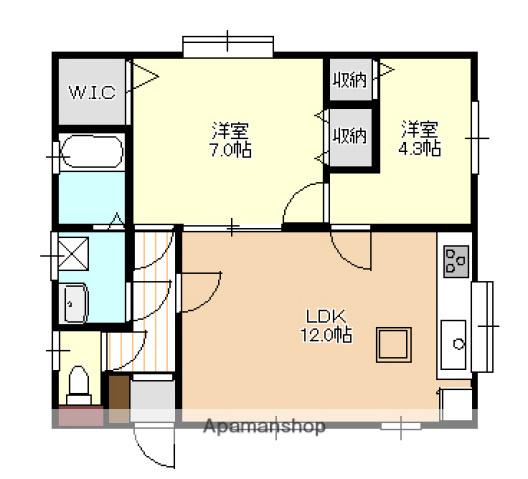 可部線 安芸長束駅 徒歩4分 1階建 築14年(2LDK)の間取り写真