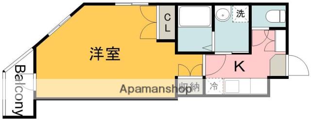 GRACE BAYCITY(1K/2階)の間取り写真