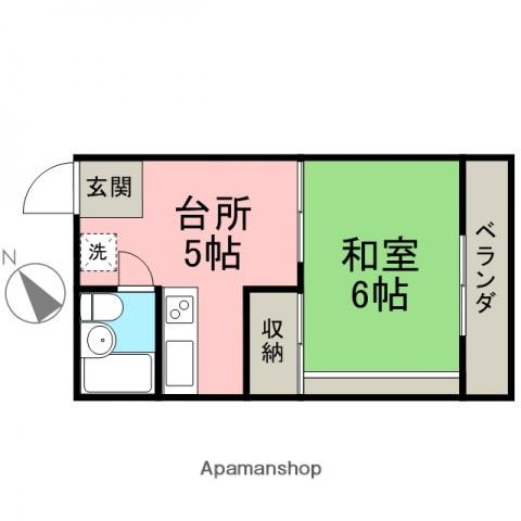 みゆきハイツ(1DK/2階)の間取り写真