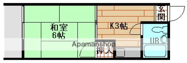 ハイムミヤマ(1K/1階)の間取り写真