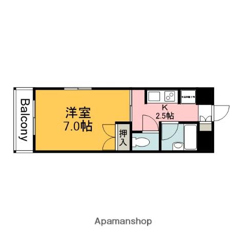 トロール小野原(1K/3階)の間取り写真