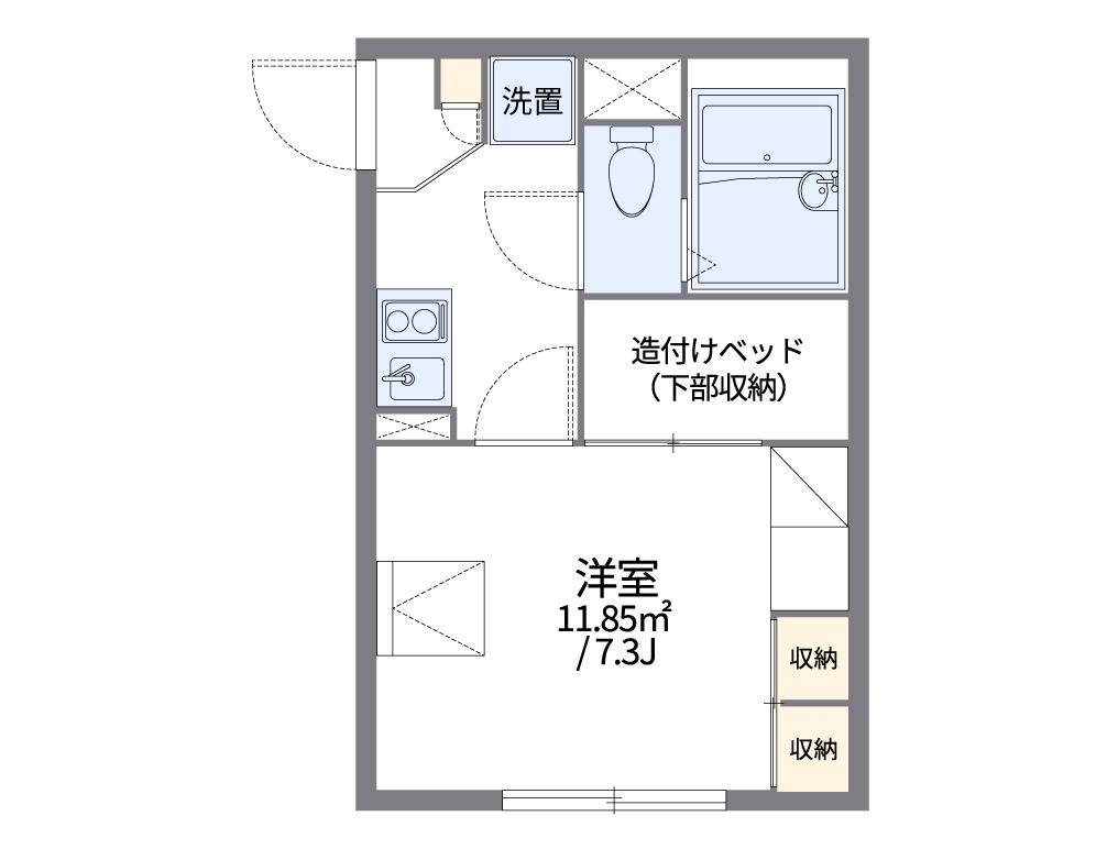 レオパレスミルラ(1K/2階)の間取り写真