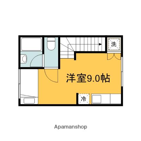 ポルトボヌール弐番館(ワンルーム/2階)の間取り写真