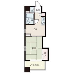 ダイアパレス宝町(1K/2階)の間取り写真