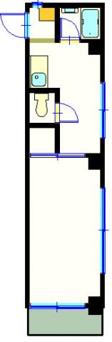 アポロビル(1K/4階)の間取り写真