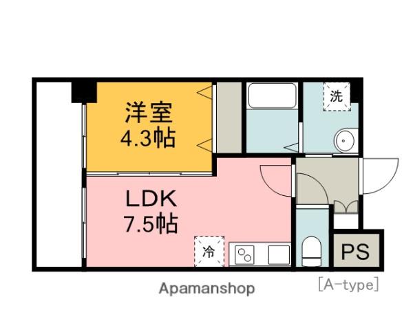 HITOTO広島ナレッジスクエア(1DK/4階)の間取り写真