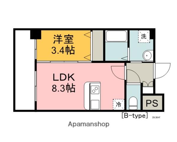 HITOTO広島ナレッジスクエア(1LDK/2階)の間取り写真