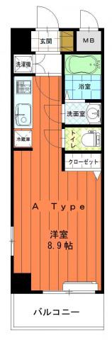AXIS大塚西(ワンルーム/2階)の間取り写真