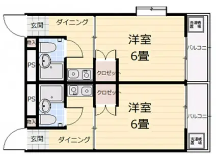 EFT-牛田新町(1K/3階)の間取り写真