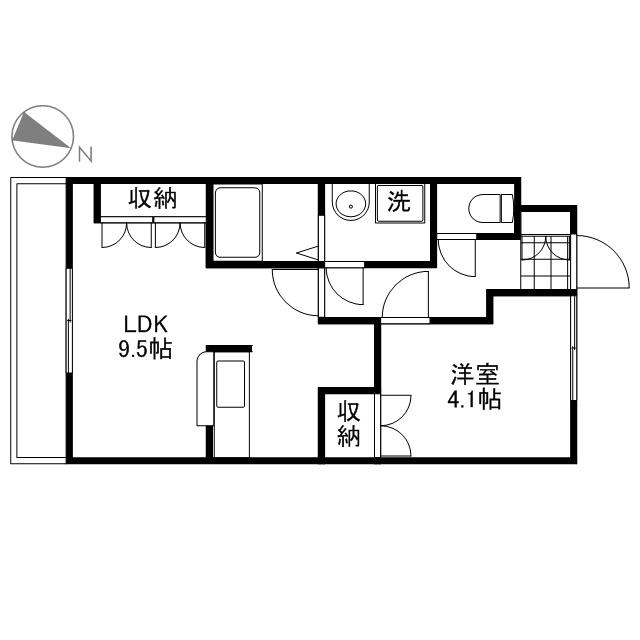 アマレーナ(1LDK/1階)の間取り写真