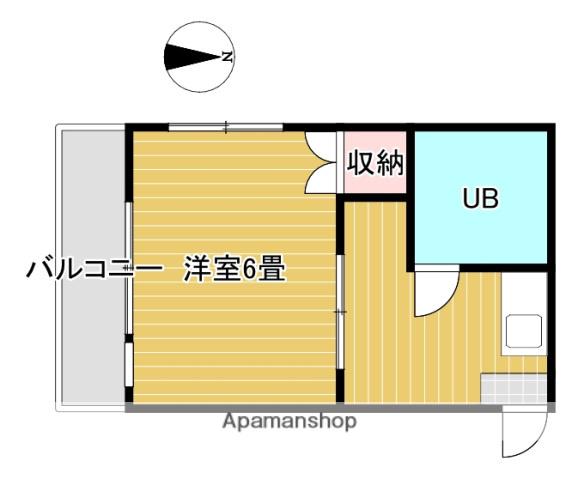 サンシャトービル(1K/2階)の間取り写真