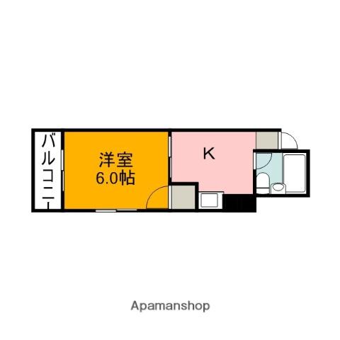 向田ビル(1K/4階)の間取り写真