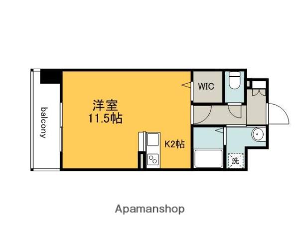 サムティレジデンス平和大通(ワンルーム/15階)の間取り写真