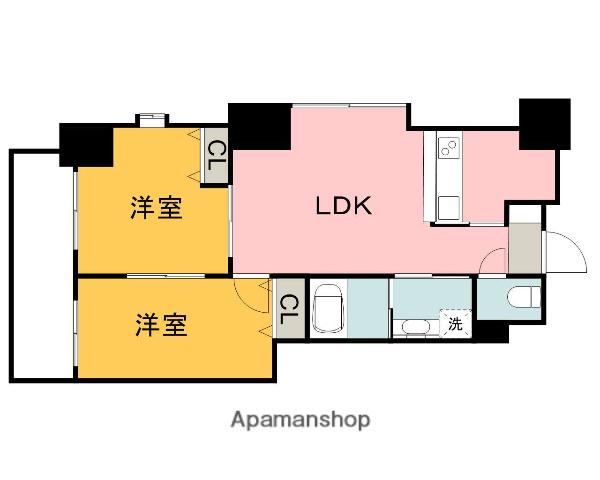 セントヒルズ並木(2LDK/8階)の間取り写真