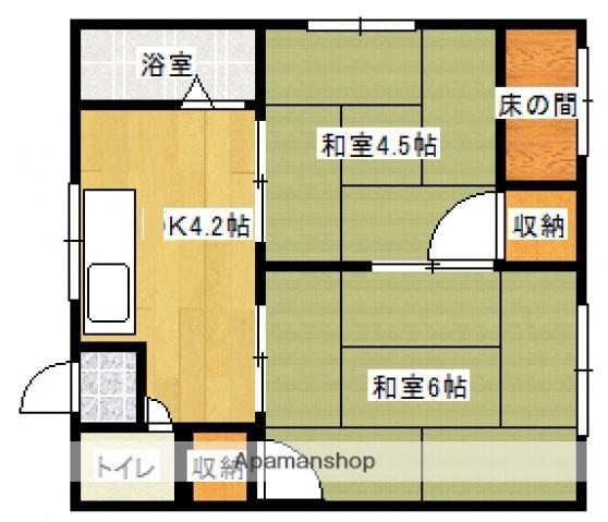 池田アパート(2K/2階)の間取り写真