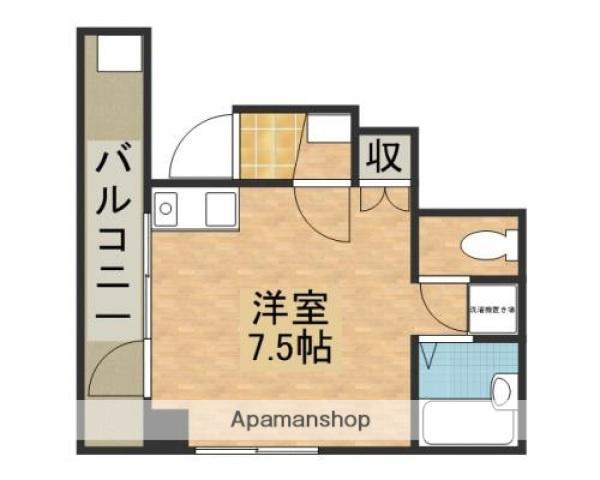 Uビル(ワンルーム/2階)の間取り写真