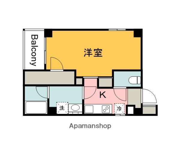 ライフメント国泰寺Ⅲ(1K/8階)の間取り写真