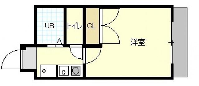 ステイタスオブ大野(1K/2階)の間取り写真