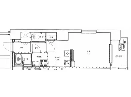  ライトヒルズ駅北(ワンルーム/11階)の間取り写真