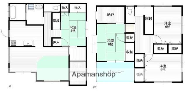 アストラムライン 西原駅(広島) 徒歩17分 2階建 築16年(5SDK)の間取り写真