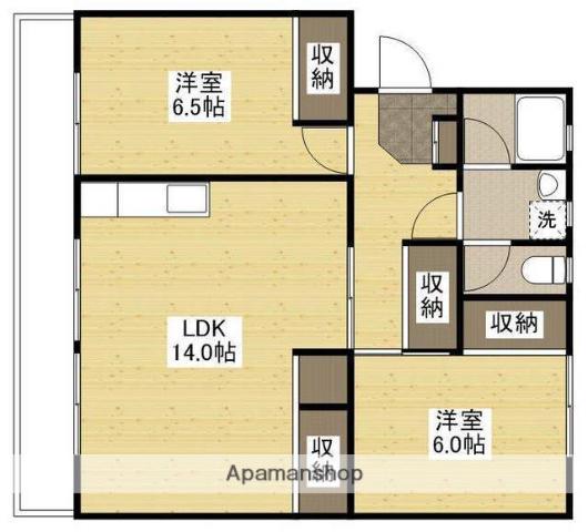 KSB 海老園 Ⅰ(2LDK/3階)の間取り写真