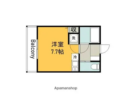 プレジャーコーポ三宅(ワンルーム/2階)の間取り写真