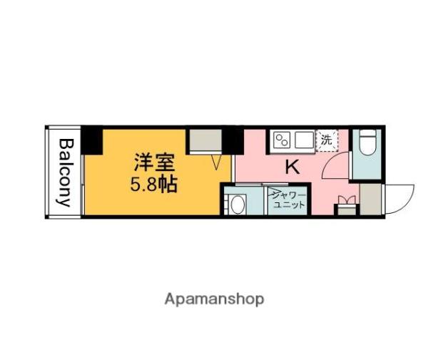 LE DOME府中(1K/1階)の間取り写真
