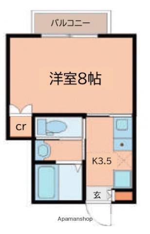 フェリーチェ安東(1K/1階)の間取り写真