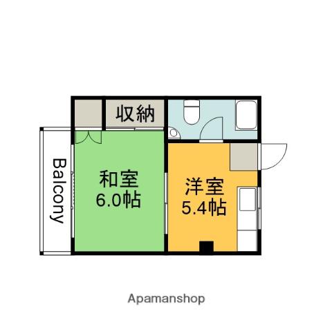 第一CCSビル(1DK/3階)の間取り写真