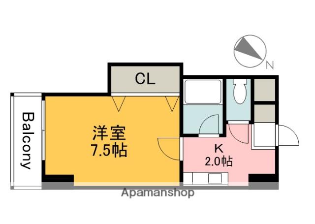 サンコーポ横川(1K/3階)の間取り写真