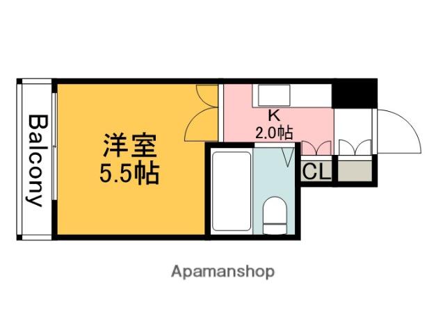 レジデンス天一(1K/4階)の間取り写真