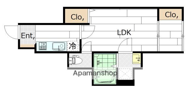 M TERRACE藤垂園 弐番館(1LDK/1階)の間取り写真