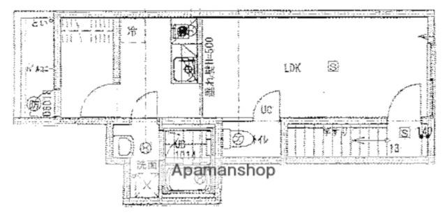 M TERRACE藤垂園 壱番館(1LDK/3階)の間取り写真