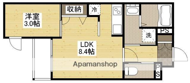 月光安芸中央(1LDK/3階)の間取り写真