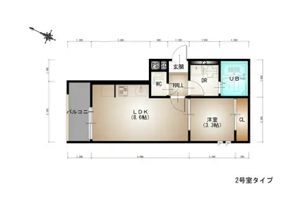 REGALEST廿日市本町1(1LDK/2階)の間取り写真