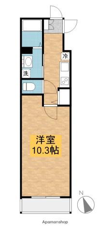 アイアパートメントⅡ(1K/3階)の間取り写真