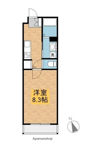 アイアパートメントⅡ(1K/1階)の間取り写真